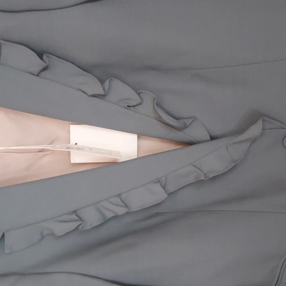 Rebecca Taylor Gabardine Ruffle Jacket Sage - Picture 6 of 12